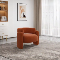 Fauteuil d'appoint moderne Yicheng en crème, fauteuil simple minimaliste pour salon, salon de beauté, zone de réception