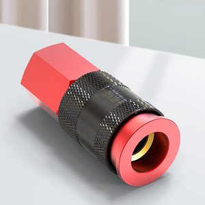 Red Aluminum Lug Nuts 12mm Hex Black Knurled Ring For Wheel Tire Accessories - Product Image 3