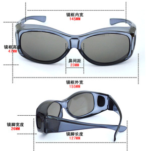 Lunettes de lecture à grossissement 1,8x, verres polarisés pour la lecture, unisexe, verres noirs et gris - Product Image 4
