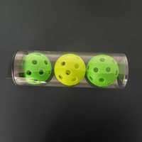 2025 Offre Spéciale couleur personnalisée Pickleball 40 trous 8 MM diamètre du trou 3 balles capacité Long Tube en plastique de haute qualité Sport de plein air