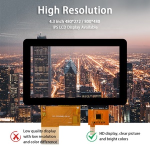 4.3 inch cảm ứng điện dung màn hình CTP TFT LCD Bảng điều chỉnh 480*272 (RGB) cảm ứng mô-đun hiển thị - Product Image 5
