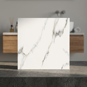 Luxury Gray Marble Tile 400x400mm Polished Stone Textured Floor Wear Resistant Porcelain Slabs 40x40cm Matt Match Tiles - Product Image 1
