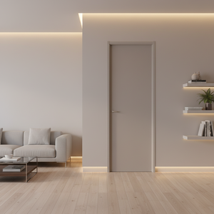 <span class=keywords><strong>Porte</strong></span> intérieure à panneau plat composite, peinture écologique à base d'eau, laquée, minimaliste, insonorisante pour villa, chambre, salle de bain, hôtel - Product Image 1