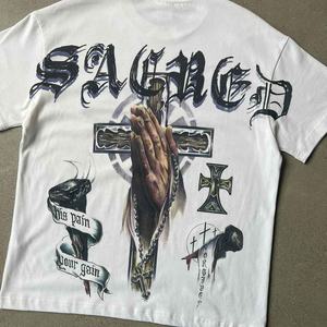 Envío de 7 días en stock 350gsm 100% algodón camiseta en blanco de gran tamaño para hombres impresión simple peso pesado personalizado de alta calidad - Product Image 4