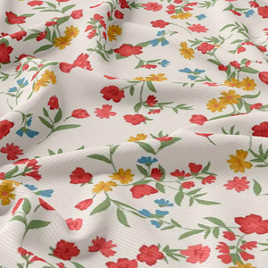 Tissu côtelé en polyester personnalisé professionnel, style côtelé d'été, tissu côtelé non brossé pour vêtements - Product Image 5