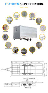 Contenedor Móvil Pequeño Chengyu: Cafetería, <span class=keywords><strong>Casa</strong></span> Prefabricada, Almacén Desmontable, Panel Sándwich para Exteriores - Product Image 2