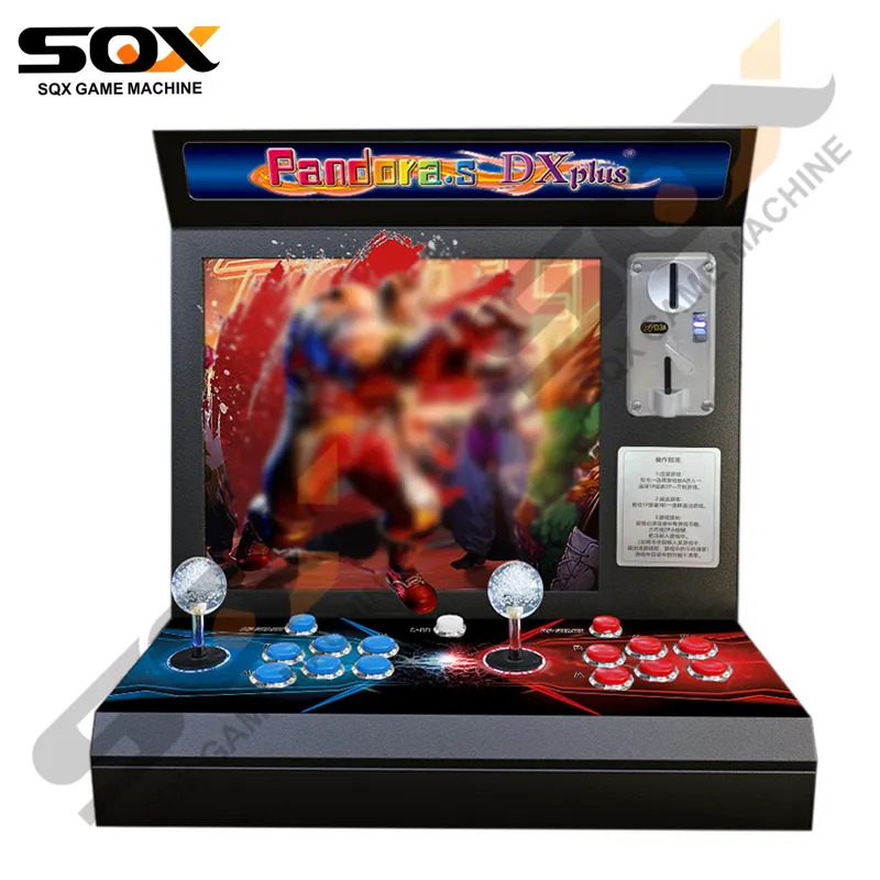 2024 DX Arcade Machine Tabletop 2 Player Portable Small Classic Cocktail Arcade Video Game Machine