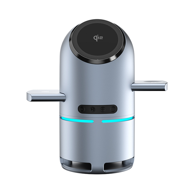 3 in 1 Magnetic Wireless Charger 15W Fast Charging Station with Bluetooth Speaker for iPhone Apple Watch AirPods Dock OEM