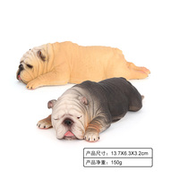 Figuras de Animales de PVC Sólido al por Mayor, Modelo de Estatua de Bulldog, Juguetes de Simulación