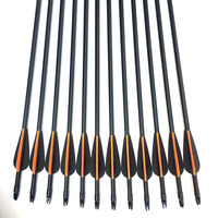 Flèche de chasse ACCMOS 8 mm en acier inoxydable avec pointe en plastique et plume en fibre de verre pour arbalète et arc composé, 30 pouces