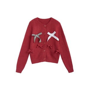 Casaco Feminino de Moda com Manga Longa e Gola Redonda, Cardigan Curto em Tecido Liso para Inverno e Outono, Tamanho Plus para Primavera - Product Image 2