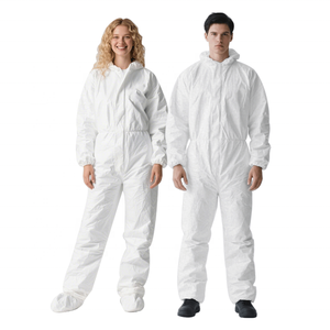 Vente en gros <span class=keywords><strong>Dupont</strong></span> Tyvek Type 5/6 Combinaisons de protection jetables Non-tissé Microporeux Protection chimique Combinaison jetable Hazmat - Product Image 2