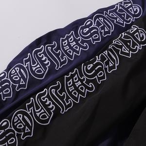 Blouson bomber streetwear de luxe transfrontalier, tendance, Chrome Hearts, best-seller, avec motif cœur brodé sanskrit, fermeture éclair - Product Image 4