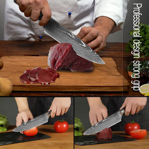 最低注文数なし ダマスカス模様 シェフナイフ レーザー彫刻 ブランク 8インチ プロ仕様 日本製 キッチンナイフ ギフトセット - Product Image 5