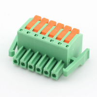 Proveedor de Conectores de Latón, Bloques de Terminales Enchufables de 6 Pines Tipo Splice de 3.5mm para PCB