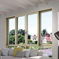 Fenêtre moderne en aluminium à ouverture et inclinaison, taille personnalisée, à rupture de pont thermique, pour la décoration intérieure de maisons et villas