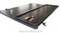 Penutup Bak Truk Lipat Tiga Keras Berbahan Aluminium Alloy Anti Air Warna Hitam, Penjualan Langsung Pabrik, Pemasangan Tanpa Alat, Garansi 2 Tahun