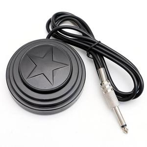 Pedal de pie redondo negro para tatuajes, interruptor de plástico con cable, control de fuente de alimentación, accesorios para máquina, pedal estable para estudio. - Product Image 1