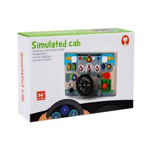 Nuevo Juguete de Volante de Madera Personalizado y Moderno, Tablero de Actividades Sensoriales de Madera para Educación Temprana, Simulación de Cabina - Product Image 5