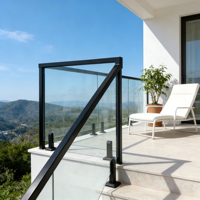 Support de fixation moderne en acier inoxydable 316 pour balustrade, main courante, balcon et rampes d'escalier
