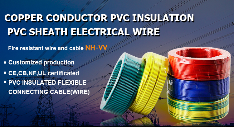NH-VV Copper Core Fire Resistant Cables 450/750V OEM Service 0