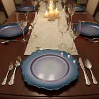 Assiettes de Présentation Personnalisées Pigmentées de 13 Pouces pour Mariages, Luxe, Durables, Réutilisables, pour Dîners, Anniversaires, Hôtels et Événements - Offre Spéciale