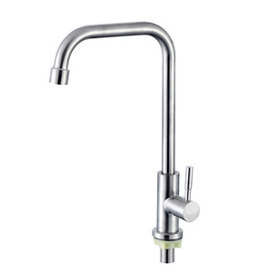 Rubinetto da cucina moderno in acciaio inossidabile con beccuccio girevole per acqua fredda, montaggio su piano, prezzo conveniente, direttamente dalla fabbrica - Product Image 2