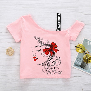 Conjuntos de Ropa para Niños, Traje de Verano para Niñas, Falda de Mezclilla con Tirantes, Venta al Por Mayor - Product Image 3