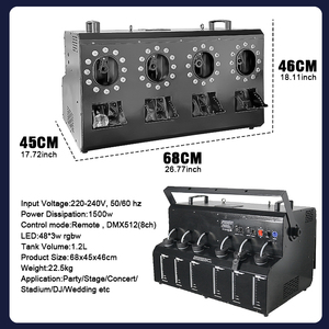 4 cách dẫn bong bóng sương mù Máy 1500W cho hiệu ứng sân khấu - Product Image 4