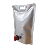Pochettes souples personnalisées 2L et 3L en PE avec bec verseur, sacs en aluminium à valve gaufrée, recyclables pour l'emballage écologique du vin et du café