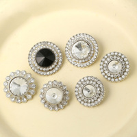 Boutons de vêtements en alliage avec logo personnalisé, boutons ornés de diamants, boutons résistants à l'usure pour jeans, vestes, robes, polos