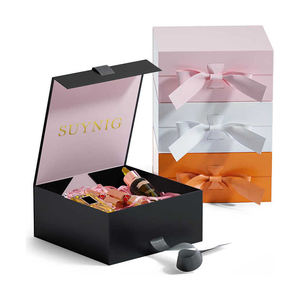 Caja de Regalo Magnética Rígida de Lujo Personalizada, Caja de Transporte Plegable con Cinta y Asa - Product Image 3