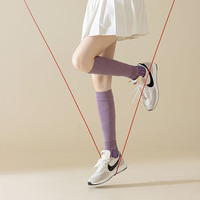 Nouvelles chaussettes de compression tricotées pour femmes automne/hiver, vente en gros ODM, pour fitness, golf, tennis et chaussettes en polyester