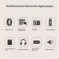Radio FM portable SANSUI F65, lecteur MP3 Walkman, haut-parleur sans fil TF/USB, mini lecteur de musique numérique pour les sports de plein air