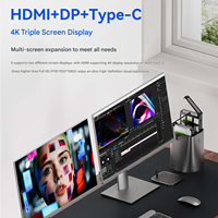 AMD R3 3200U Mini PC NAS Server 2-Bay HDD Storage Komputer Dual LAN Barebone Desktop PC dengan WiFi untuk FnOS Home Cloud Storage