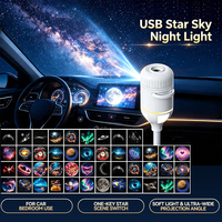 Mini Lampe de Projection USB Ciel Étoilé, Lumière Décorative LED Astrale à Éclat Doux Blanc Chaud pour Voiture et Chambre