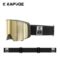 Lunettes de ski personnalisées avec protection UV400 Lunettes de ski pour le sport Lunettes de ski anti-buée personnalisées Lunettes de ski à lentille magnétique avec sangles Googles