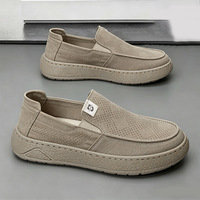 Chaussures en tissu à enfiler pour hommes, respirantes, à semelle épaisse et souple, polyvalentes, décontractées