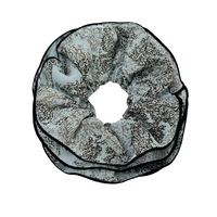Nouvelle élastique à cheveux vintage multicouche à motif floral, style 'Fat Sausage Ring', avec tête boule, durable, en caoutchouc tendineux à basse résistance, pour une sensation haut de gamme