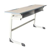 Ensemble de bureau et chaise double pour étudiant, table d'étude pour salle de classe, hauteur réglable, ergonomique, plateau en MDF durable, acier, bureau à domicile, chambre