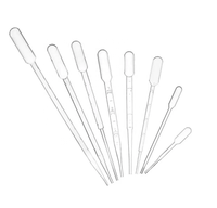 1/2/3/5/10mL Pipettes de transfert jetables Pipette Pasteur graduée en plastique compte-gouttes en polyéthylène