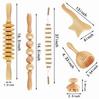 Kit de massage en bois de madérothérapie en vente chaude, outil de modelage du corps, rouleau de massage en bois pour soulager les douleurs musculaires, outils de sculpture du corps