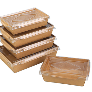 Eco friendly disposable kraft paper food packing container food containers kraft food box