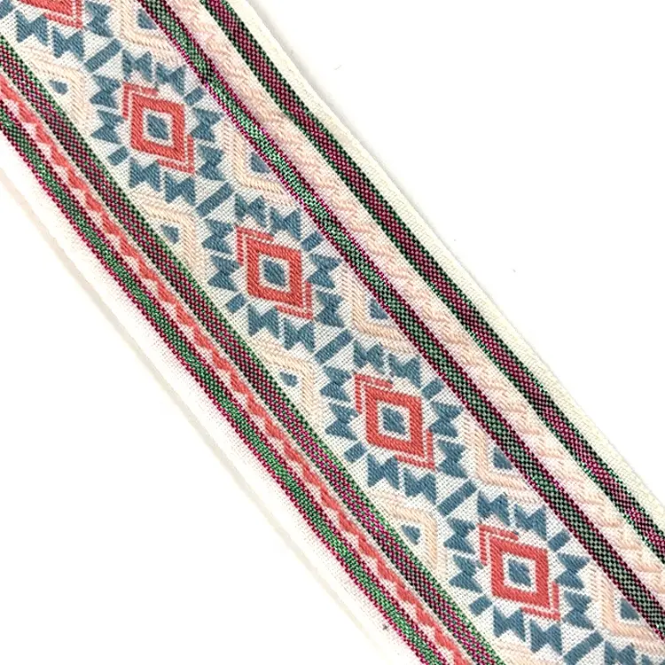 45 Mm कपड़े सजावटी बुना Jacquard छंटनी पुष्प शिल्प रिबन