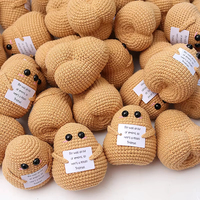 Vente en gros de jouets en peluche de luxe tricotés à la main Poupées au crochet Animaux en peluche doux Kits d'artisanat en laine de qualité supérieure DIY éducatif tissé