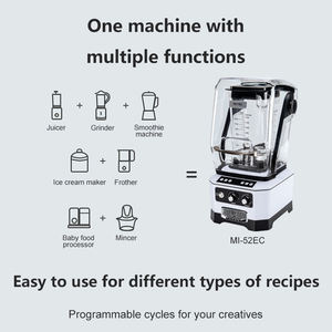 Frullatore professionale da cucina con prestazioni di frantumazione del ghiaccio a basso rumore e forte per uso domestico e alberghiero - Product Image 3