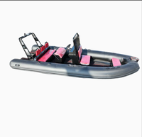 Bateaux semi-rigides de luxe Ocean Master à coque en V profond, bateau de patrouille 580 à console centrale, bateau de plaisance de 19 pieds avec moteur hors-bord