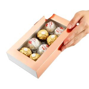 <span class=keywords><strong>Caja</strong></span> <span class=keywords><strong>de</strong></span> Embalaje <span class=keywords><strong>de</strong></span> Papel Kraft <span class=keywords><strong>de</strong></span> Alta Calidad con Ventana Transparente, Bandeja Extraíble <span class=keywords><strong>de</strong></span> Plástico y Laminación Brillante para Almacenamiento <span class=keywords><strong>de</strong></span> Dulces y Chocolate - Product Image 3