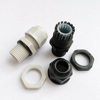 Connecteur fixe en plastique, tête de serrage, tête de câble, connecteur étanche, presse-étoupe M18