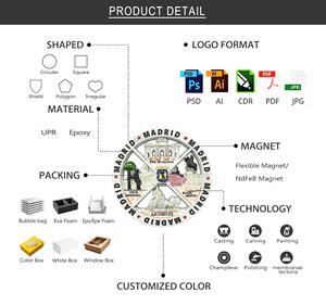 Magnete per Frigorifero 3D Personalizzabile Ecologico di Madrid, Spagna, Ornamento in Resina di Monumenti per Arredamento e Regalo - Product Image 6